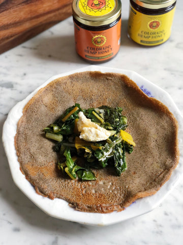 Buckwheat & Greens Hemp Honey Crepes