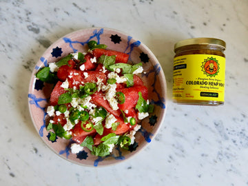 Watermelon Salad with Honey Dressing