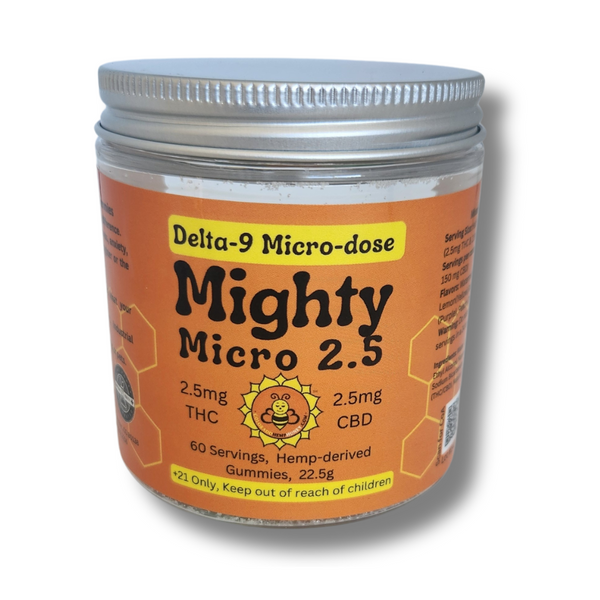 Mighty Micros 2.5  Micro-dosing Gummies 2.5mg THC & 2.5mg CBD