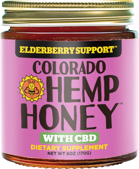 CBD Hemp Honey Jar - Elderberry Support