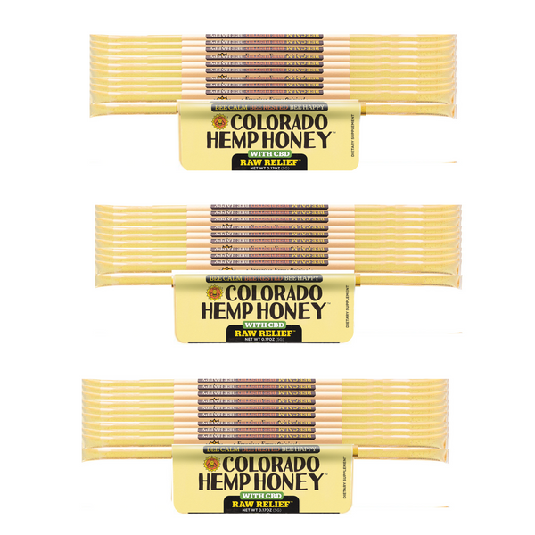 CBD Hemp Honey Sticks - Raw Relief
