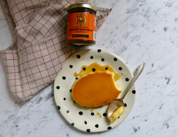 Flan with Orange Hemp Honey