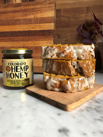 Hemp Honey Glazed Pumpkin Bread
