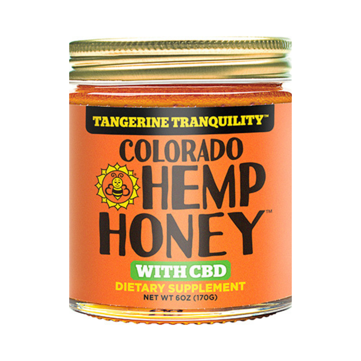 CBD Hemp Honey Jar Tangerine Tranquility Colorado Hemp Honey