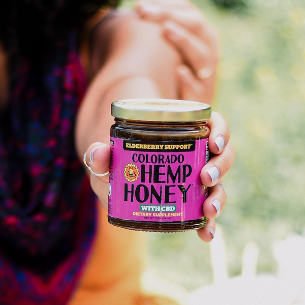 CBD Hemp Honey Jar - Elderberry Support