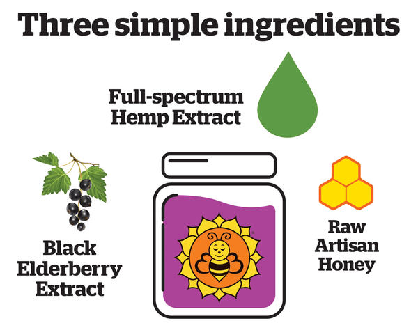 CBD Honey Jar - Elderberry Support Ingredients