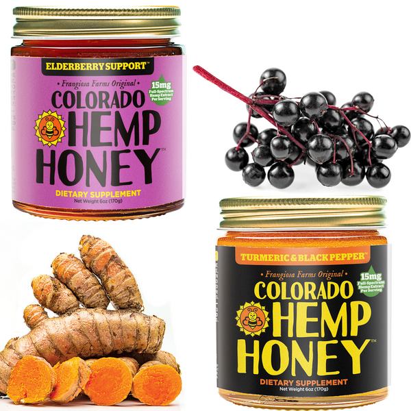 CBD Honey Jar with Raw Elderberry and Turmeric