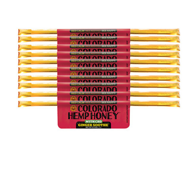 CBD Hemp Honey Sticks - Ginger Soothe